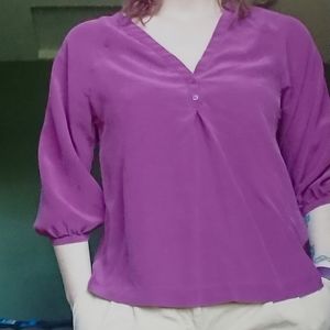 Joie Robin 100% Silk 3/4 Sleeve Blouse Sz XS EUC